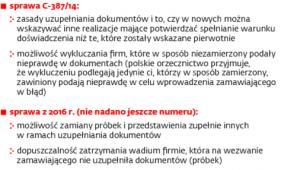 Na rozpoznanie czekają kolejne pytania