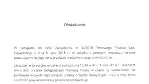 Oświadczenie Józefa Iwulskiego