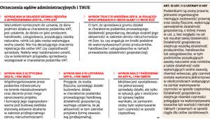 Orzeczenia sądów administracyjnych i TSUE