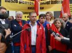 Manifestacja OPZZ o wyższe płace w budżetówce: Mamy dość polityki rządu, arogancji i kłamstw premiera Morawieckiego